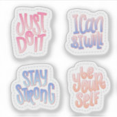 Motivatie quotes sticker set (Voorkant)