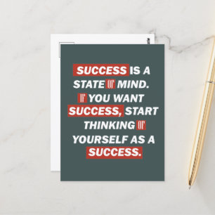 Motivatie quotes succes in het leven briefkaart