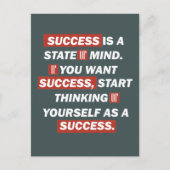 Motivatie quotes succes in het leven briefkaart (Voorkant)