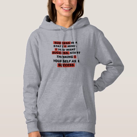 Motivatie quotes succes in het leven hoodie (Voorkant)