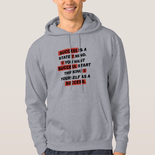 Motivatie quotes succes in het leven hoodie (Voorkant)