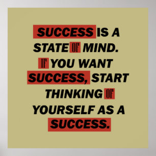 Motivatie quotes succes in het leven poster