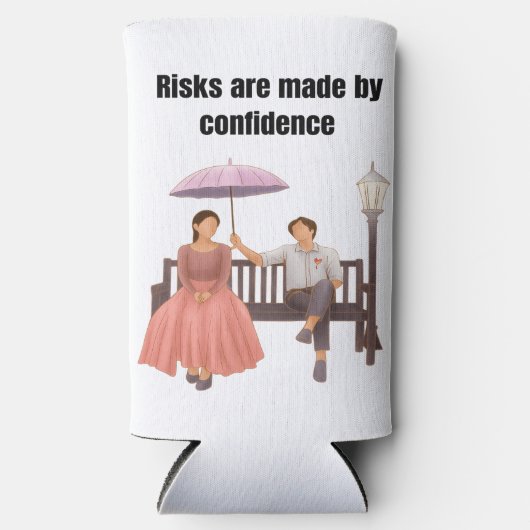 Motivatie quotes T-shirt Seltzer Blikjeskoeler (Voorkant)