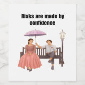 Motivatie quotes T-shirt Wijn Etiket (Enkel label)