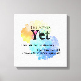 Motivatie regenboog wolk Kracht van Nog Canvas Afdruk