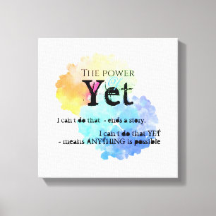 Motivatie regenboogwolk Macht van Nog Canvas Afdruk