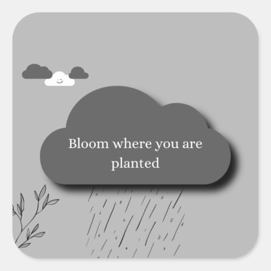 Motivatie Regenwolk Sticker (Voorkant)