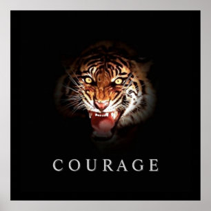 Motivatie  Roaring Tiger Poster afdrukken