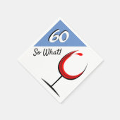 Motivatie rode wijnglas 60e verjaardagsfeest servet (Hoek)