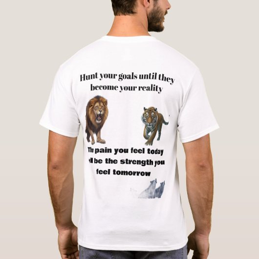 Motivatie Roofdier Kunst T-shirt (Achterkant)