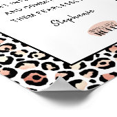 Motivatie Roos Gold Blush leopard Print Quote (Hoek)