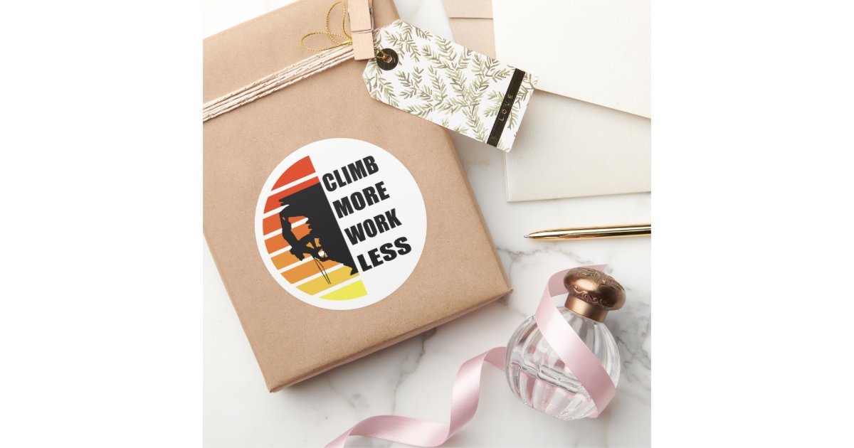 Motivatie rots klimcitaten ronde sticker | Zazzle.nl