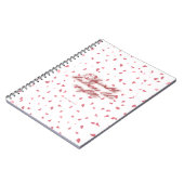 Motivatie roze bloemblaadjes spiraal notitieboek (Linkerzijde)