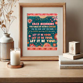 Motivatie roze groen inspirerende quote Be You Poster