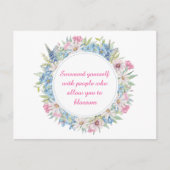 Motivatie roze witte blauwe zwavel Wreate Briefkaart (Voorkant)