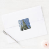 Motivatie Saguaro Cactus Blue Sky Inspirerend Vierkante Sticker (Envelop)