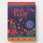 Motivatie Schattige Eenvoudig Vind Joy Kleurrijk P Fotoplaat (voorkant)