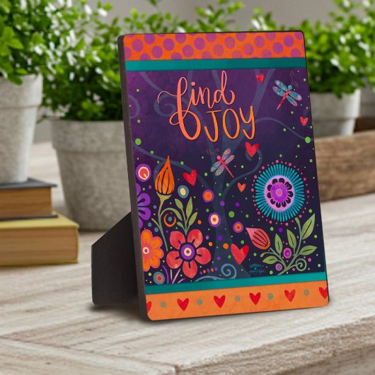 Motivatie Schattige Eenvoudig Vind Joy Kleurrijk P Fotoplaat