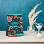 Motivatie Schattigee Eenvoudige Quote Kleurrijke L Fotoplaat (Zijkant)