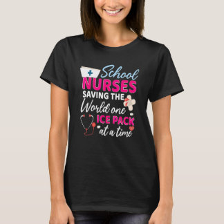 Motivatie schoolverpleegster die de wereld kan red t-shirt