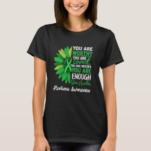 Motivatie Scoliose Bewustzijn Groene Lint Draaien T-shirt