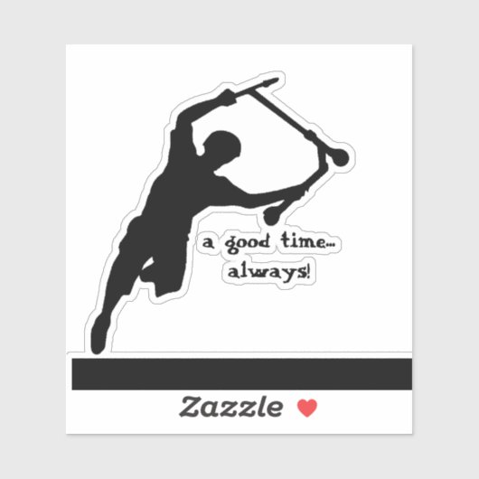 Motivatie Scooter Quote Goede Tijd Altijd Sticker (Vel)