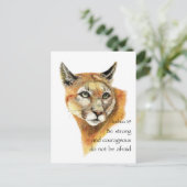 Motivatie scripts Joshua Cougar Animal art Briefkaart (Staand voorkant)