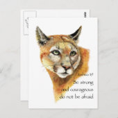 Motivatie scripts Joshua Cougar Animal art Briefkaart (Voorkant / Achterkant)