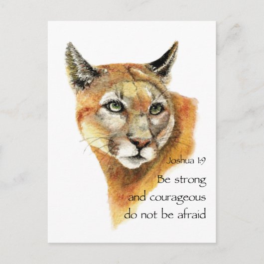 Motivatie scripts Joshua Cougar Animal art Briefkaart (Voorkant)