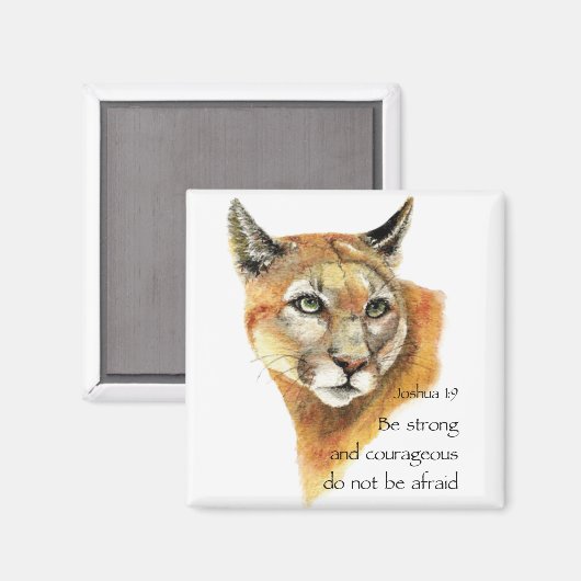 Motivatie scripts Joshua Cougar Animal art Magneet (Voorkant / Achterkant)