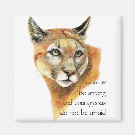 Motivatie scripts Joshua Cougar Animal art Magneet (Voorkant)