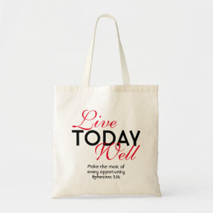 Motivatie scripts LEVEND VANDAAG GOED Ephesians Tote Bag