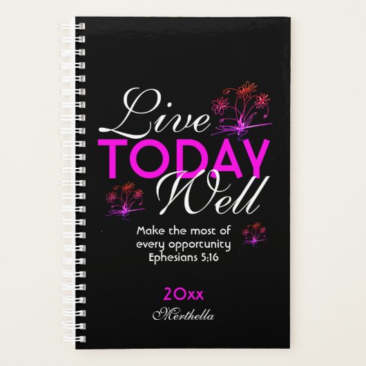 Motivatie scripts VANDAAG LEVEN GOED Eph 5:16 Planner (Voorkant)