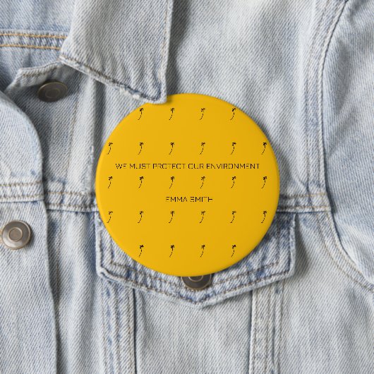 Motivatie, silhouet kokospalmen ronde button 4,0 cm (In situ)