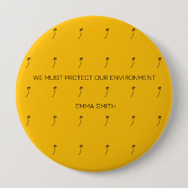 Motivatie, silhouet kokospalmen ronde button 4,0 cm