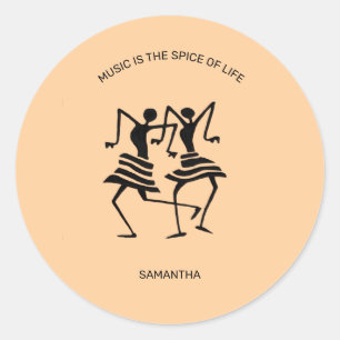 Motivatie, Silhouette Celebration dansers Ronde Sticker