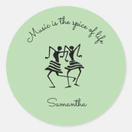 Motivatie, Silhouette Celebration dansers Ronde Sticker