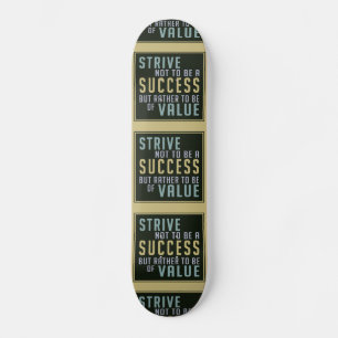 Motivatie skateboard voor succes en waarde