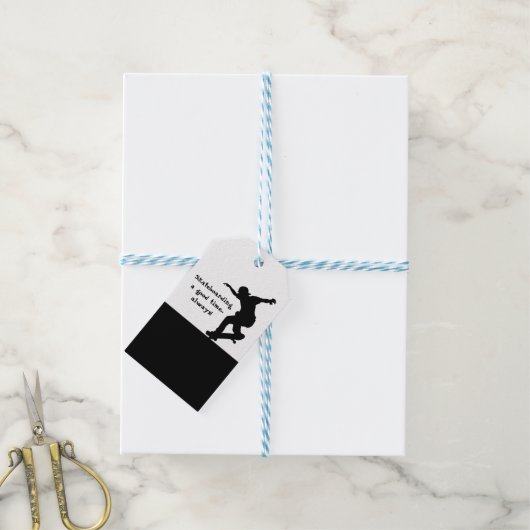 Motivatie skateboarden offerte Goede tijd altijd Cadeaulabel (Met Touw)