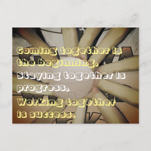 Motivatie Slogan en Netball Afbeelding Briefkaart (Voorkant)