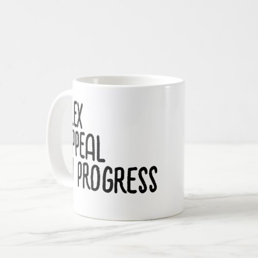 Motivatie slogan koffiemok (Voorkant links)