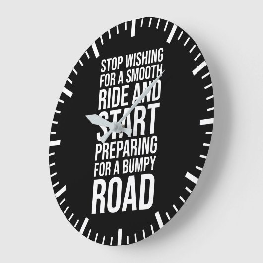 Motivatie Smooth Ride vs Bumpy Road Quote Grote Klok (Hoek)