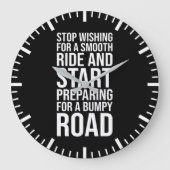 Motivatie Smooth Ride vs Bumpy Road Quote Grote Klok (Voorkant)