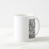 Motivatie Smooth Ride vs Bumpy Road Quote Koffiemok (Voorkant rechts)