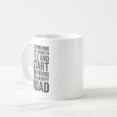 Motivatie Smooth Ride vs Bumpy Road Quote Koffiemok (Voorkant links)