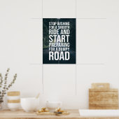 Motivatie Smooth Ride vs Bumpy Road Quote Poster (Keuken)