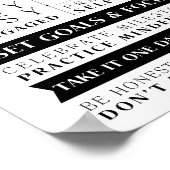 Motivatie sobere steunregels van soberheid poster (Hoek)