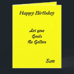 Motivatie Son Birthday-kaarten Kaart<br><div class="desc">Verjaarkaarten met een motivatie bericht voor een zoon</div>