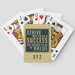 Motivatie speelkaarten voor succes en waarde