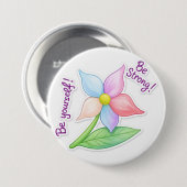 Motivatie speld ronde button 7,6 cm (Voorkant /achterkant)